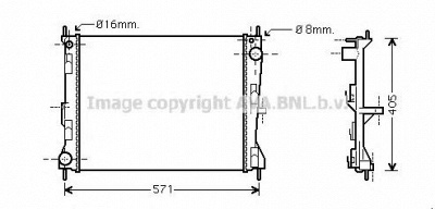 AVA QUALITY COOLING dn2235 -  Радиатор, охлаждение двигателя